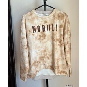 NOBULL Beige & Brown Tie-Dye Crewneck Sweatshirt Large
